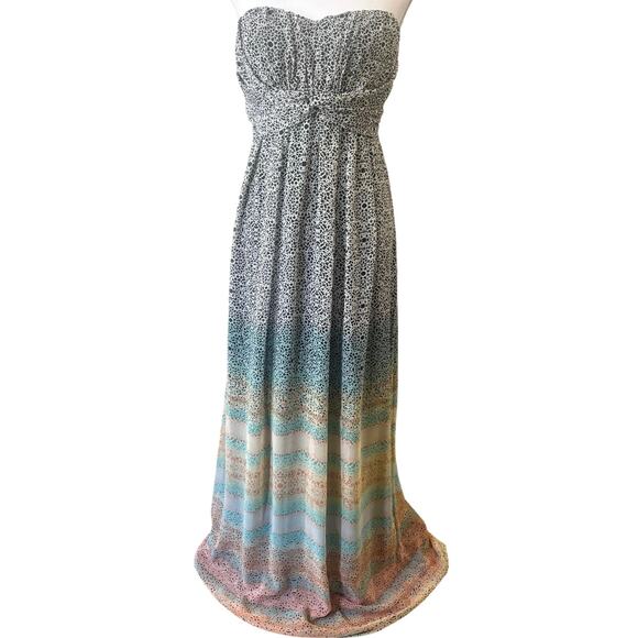 Jessica Simpson Chiffon Strapless Maxi Dress - Picture 3 of 8